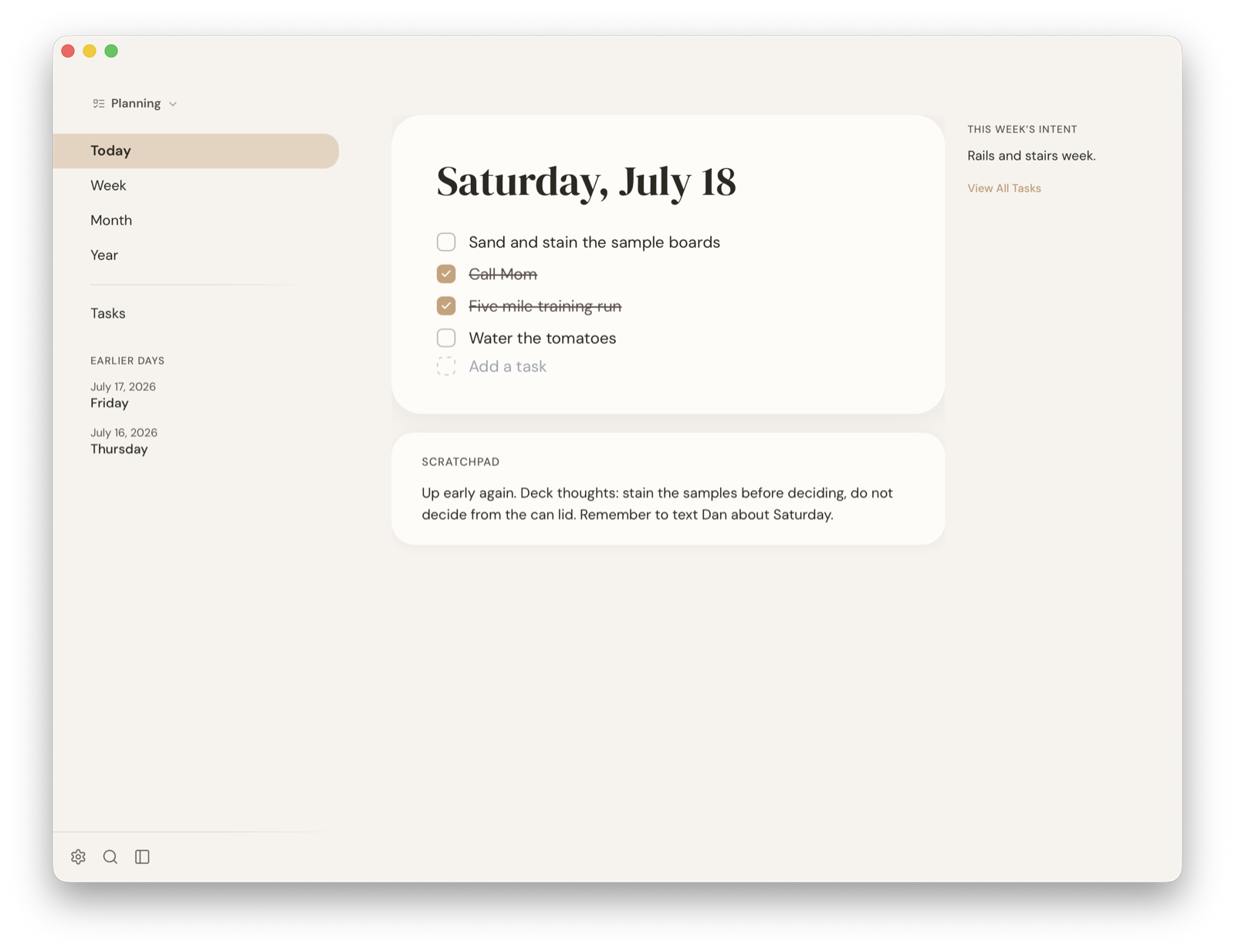 The Plan on desktop