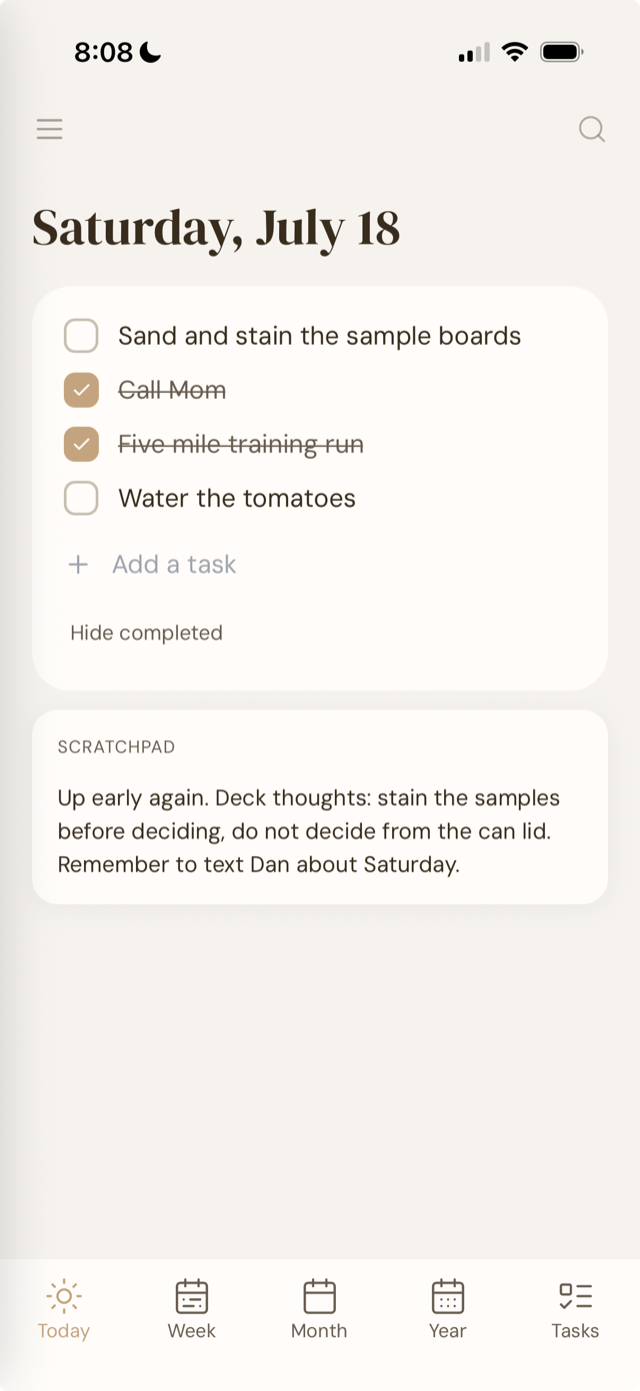The Plan on iPhone